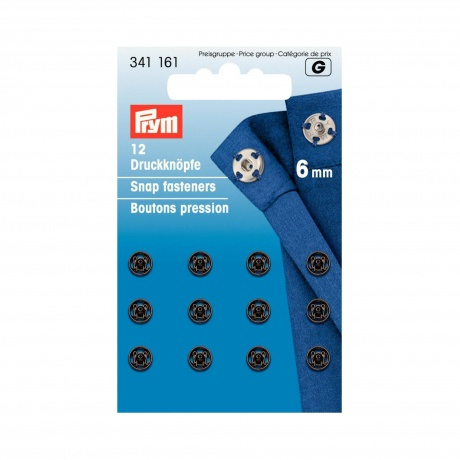 Boutons pression à coudre noir