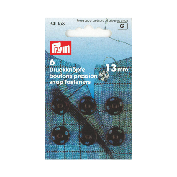 Boutons pression à coudre métal noir