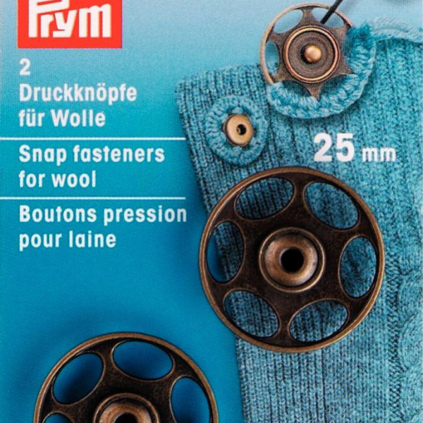 Boutons pression à coudre pour laine 25mm