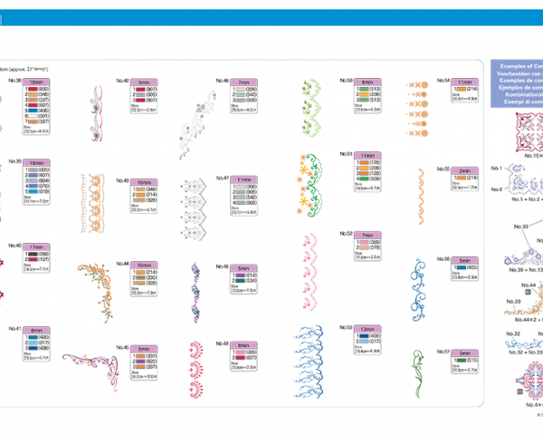 Collection de motifs de broderie n° 2 sur clé USB Brother - Espace couture