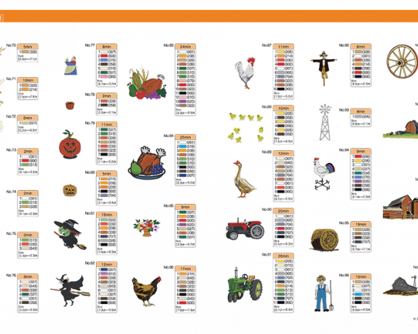 Collection de motifs de broderie n° 6 sur clé USB Brother - Espace couture
